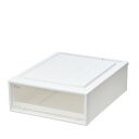 天馬 収納ボックス フィッツケース クローゼット 幅44×奥行53×高さ18cm 収納ケース たわみにくい 衣装ケース 日本製 再生材配合 サステナブル 【色 ホワイトクリア】 【53-44S】