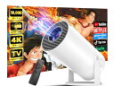 PliPla プロジェクター 家庭用【2025年新登場!18000LM・270°回転・4K対応・Android TV搭載】 プロジェクター 小型 高輝度 天井投...