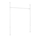 HEIAN SHINDO つっぱりカーテン用ポール ホワイト 耐荷重10kg 取付幅108~180cm 取付高190~264cm TNP-4 平安伸銅工業
