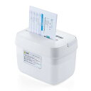 サンワダイレクト 卓上 シュレッダー 家庭用 電動 クロスカット A5/5枚 (A4:2つ折り×2枚) 幅25cm×奥行18cm 400-PSD058
