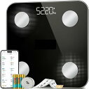Besecou 体重計 スマホ連動【2025新登場・BIA測定技術】 体脂肪計 高精度 体組成計 体重/BMI/体脂肪率/筋肉量/体水分率などの25種類項目測定 ボディスケール Fitbit連携 ヘルスメーター iOS/Android対