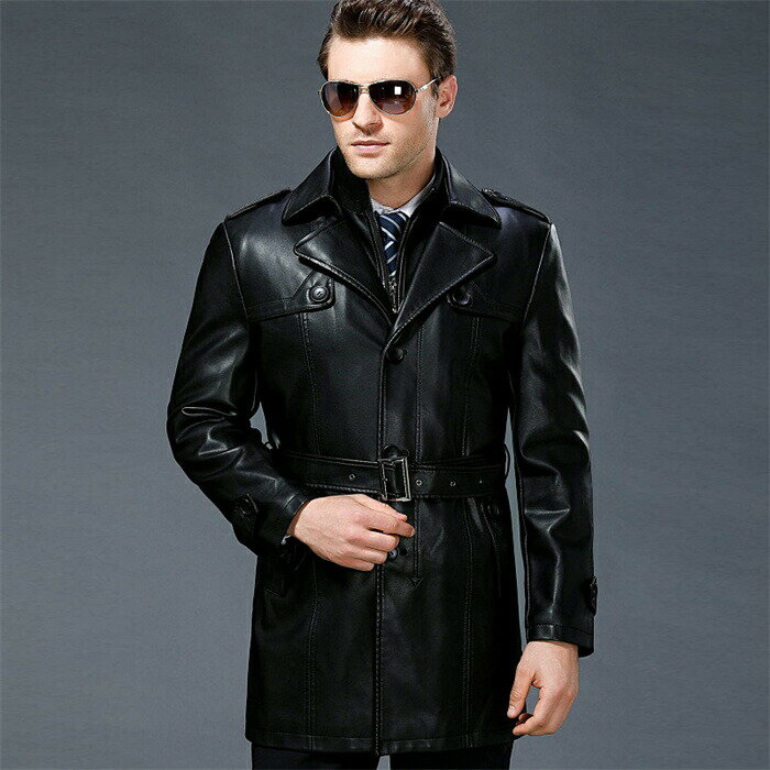 本革 ラムレザー レザージャケット メンズ 本革 レザージャケット ロング 羊革 裏起毛 レザーコート ロングコート トレンチコート ライダース 防風 ブラック 革コート アウター ベルト付き 秋冬 ビジネス 父の日 プレゼント 30代40代50代 発表会 通学 お出かけ