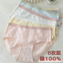 【期間限定!15%OFF発行中】6点セット ショーツ 綿100% レディース セット かわいい レース ショーツ 深ばき 下着 ショーツ 無地 女性 6点セット...