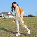 【GW限定10%OFF】子供服 セットアップ キッズ 上下セット 長丈パンツ 長袖tシャツ 女の子 スポーツ 秋服 カジュアル 運動 通学着 普段着 韓国子供服...
