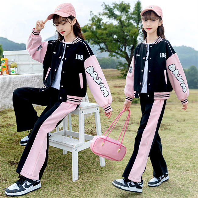 【SALE／10%OFF】子供服 女の子 ジャージ セットアップ 上下セット キッズ 子供服セット スポーツウェア トレーニングウエア 運動着 ルームウェア 長袖 ジップアップ パーカー ロングパンツ 2点セット ダンス衣装 おしゃれ 春秋 通学 110 120 130 140 150 160 170 2