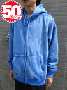 huge blks zip up sweat parka yLz blue