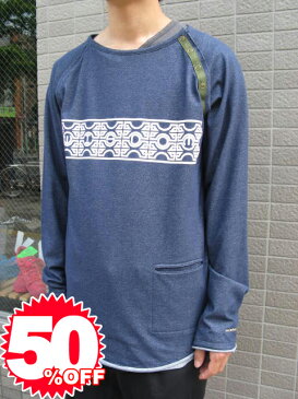 (エントリーでポイント10倍!4/5 9:59まで)(2つにエントリーでポイント最大19倍〜2/23 9:59) ★Special Sale!! 50%OFF!!★ wisdom l/s tee navy m