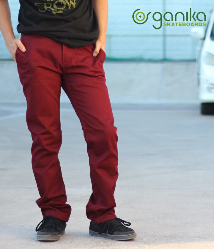 ORGANIKA オーガニカ GROW CHINO PANTS BURGUNDY