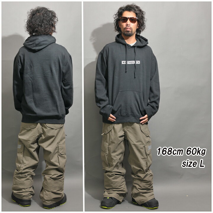 WEATHER MTN ウエザーマウンテン BAR-GARMENT DYED HOOD BLACK