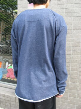 (エントリーでポイント10倍!4/5 9:59まで)(2つにエントリーでポイント最大19倍〜2/23 9:59) ★Special Sale!! 50%OFF!!★ wisdom l/s tee navy m