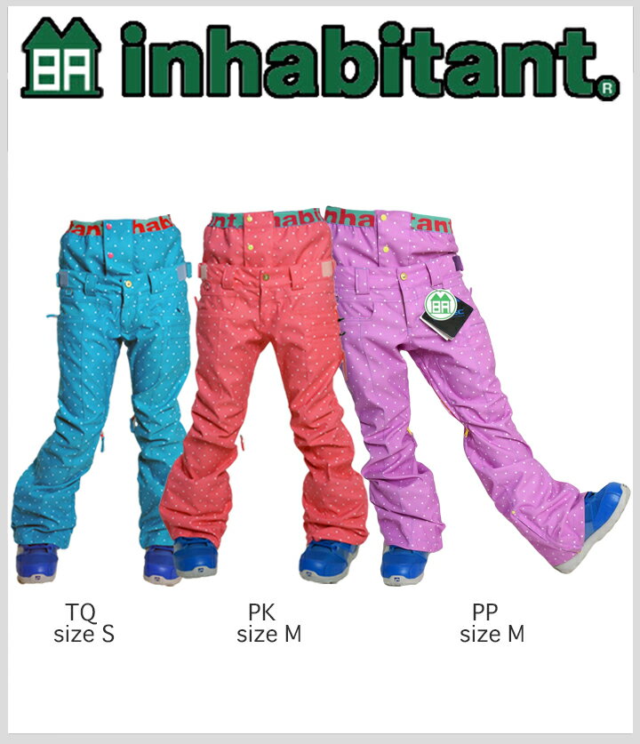 ≪送料無料&即出荷≫13-14 SNOW WEAR 『 INHABITANT 』 GIRLS PANTS 【S/M】 IH382OB52 【smtb-f】【u】【amz】