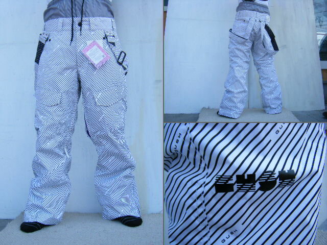 ≪送料無料≫10-11 GUSH SNOWBOARD WEAR IDEAL PANT S.STRIPE pt WHITE pt 102【M】【smtb-f】