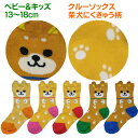 【閉店セール50%OFF★7/31迄】キッズ ベビー 子供 靴下 ソックスベビー13-18cm≪ベビー&キッズ クルー 柴犬にくきゅう柄≫犬 いぬ イヌ 肉球 ...