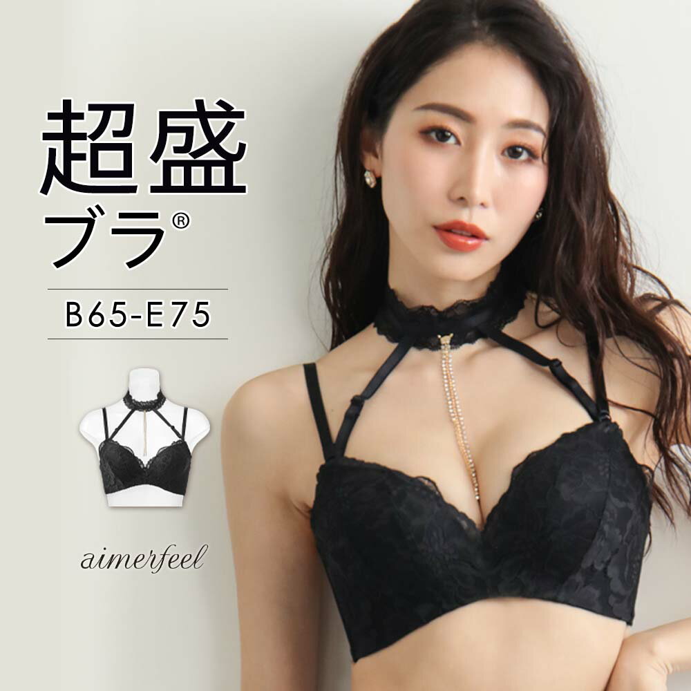 ブラジャー 盛りブラ Sexy Choker 超盛ブラ(R) 単品ブラジャー (下着 レディース 盛れる ブラ 女性 脇肉 脇高 谷間 セクシー 盛ブラ 超盛りブラ レース チョーカー 3way 寄せ 上げ かわいい下着 ランジェリー 可愛い おしゃれ セクシーブラ 谷間メイク レースブラ 単品)のサムネイル