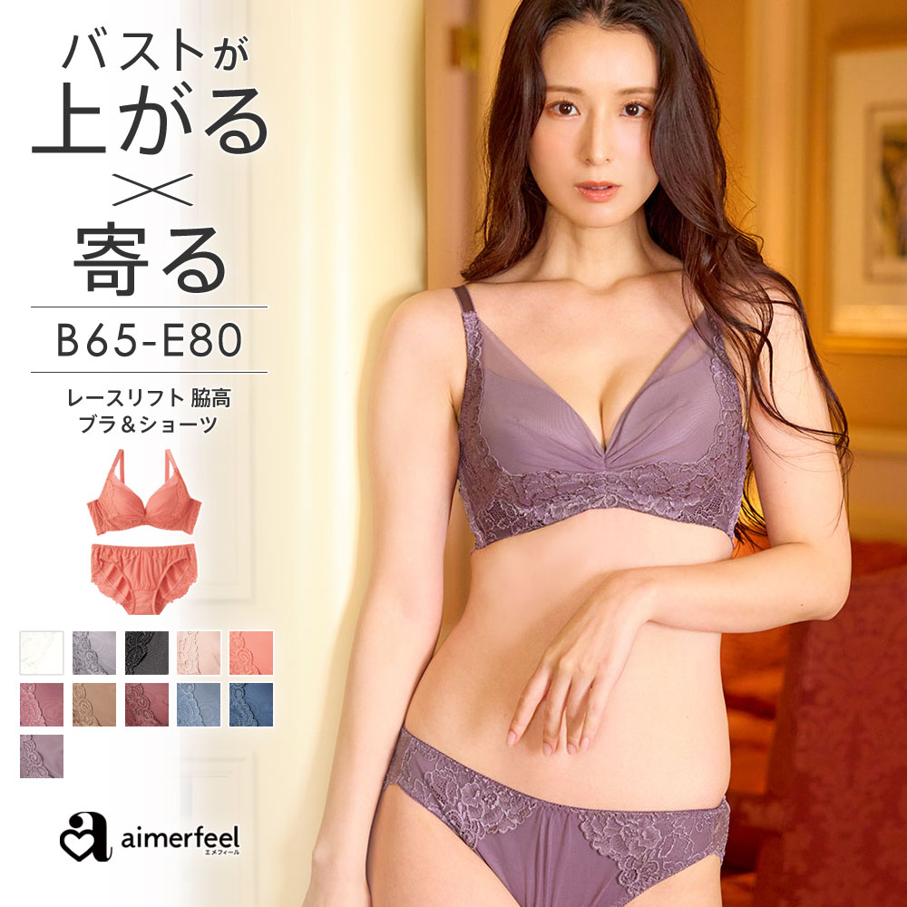 【バーゲン 特別価格】ブラジャー ショーツ セット レースリフト 脇高 ブラジャー&ショーツ ( 下着 レディース 女性 ブラショーツ ブラ&ショーツセット ブラ ブラセット 脇肉 補正下着 谷間 寄せ セクシー 可愛い パンティ 上下 ブラジャーショーツ レース ブラショーツセッのサムネイル