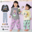 【半額】子供用 トムとジェリー ロングTシャツ3 キッズ 上下セット(ルームウェア 春 男の子 女の子 子供 ルームウエア パジャマ 寝間着 春 秋 春秋 キャ...