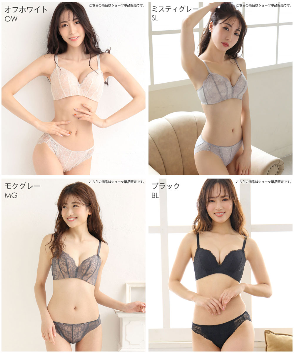 ショーツ 女性 Lace プレーンショーツ2(レディース 総レース 可愛いショーツ かわいい下着 単品 下着 パンティ パンツ パンティー プレーンショーツ 黒 花柄 セクシーショーツ ランジェリー バックレースショーツ)【メール便(ネコポス)可】