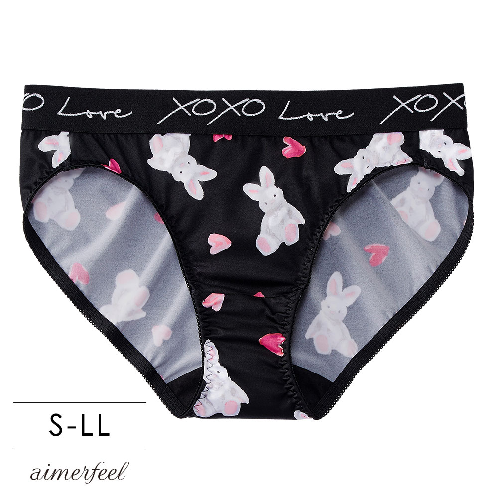 【20%OFFクーポン】スタンダードショーツ レディース LOVE BUNNY プレーンショーツ(下着 パンツ ショーツ かわいい お揃い カップル 女性 ペアショーツ ペア ペアルック インナー ギフト うさぎ ハート 単品 かわいい下着 スタンダード 夫婦 おそろい パンティー