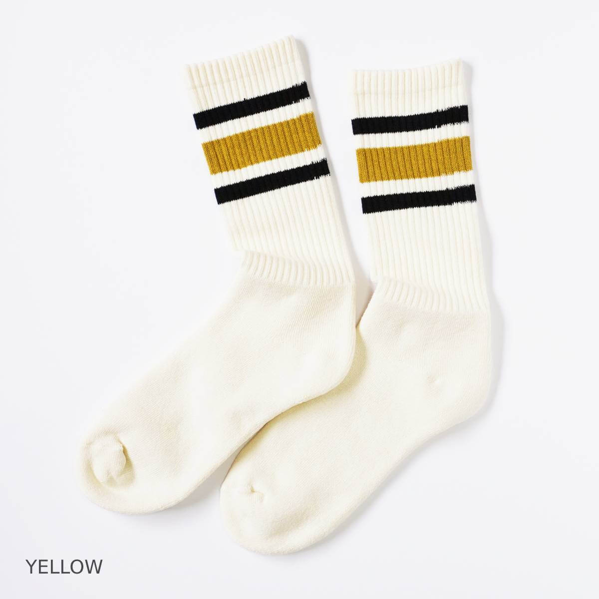 decka Quality socks デカクォリティソックス 80’s Skater Socks 80年代スケーターソックス de-11 靴下 クルー ラインソックス ユニセックス レディース メンズ 日本製 スケーターソックス ラインソックス おしゃれ ブランド