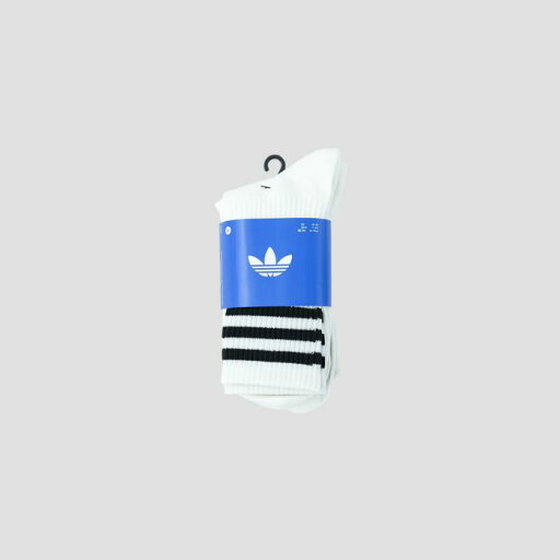 adidas(アディダス)adidas Originals CRW SCK スリーストライプス クルーソックス 3PACK WHITE adidas(アディダス)adidas Originals CRW SCK スリーストライプス クルーソックス 3PACK WHITE