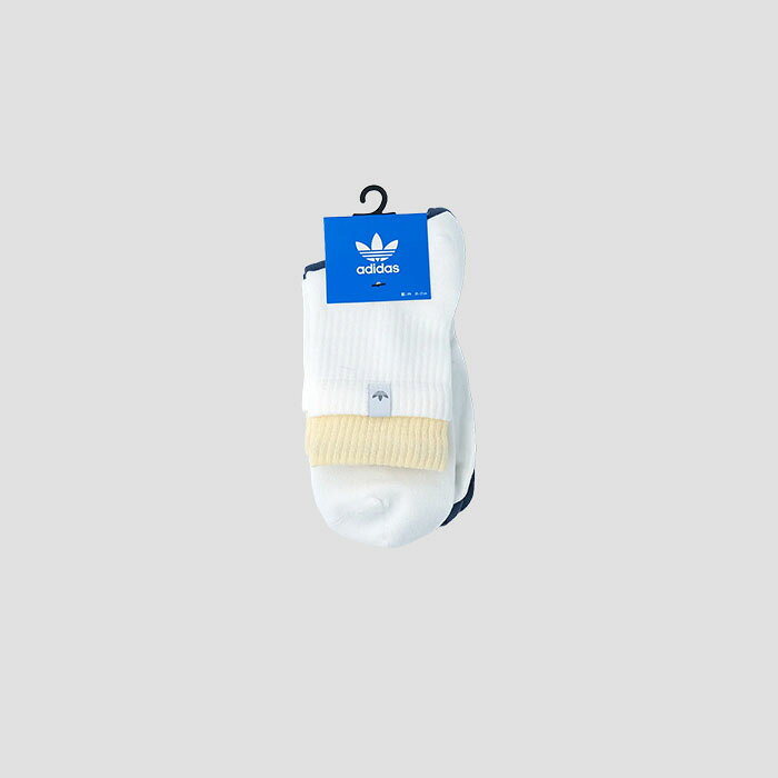 adidas（アディダス）adidas 2L ANKL SOCK 2PACK COA WHITE/PRE-RUBBED INK