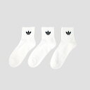 adidas（アディダス）adidas Originals ミッドカットアンクルソックス 3PACK WHITE