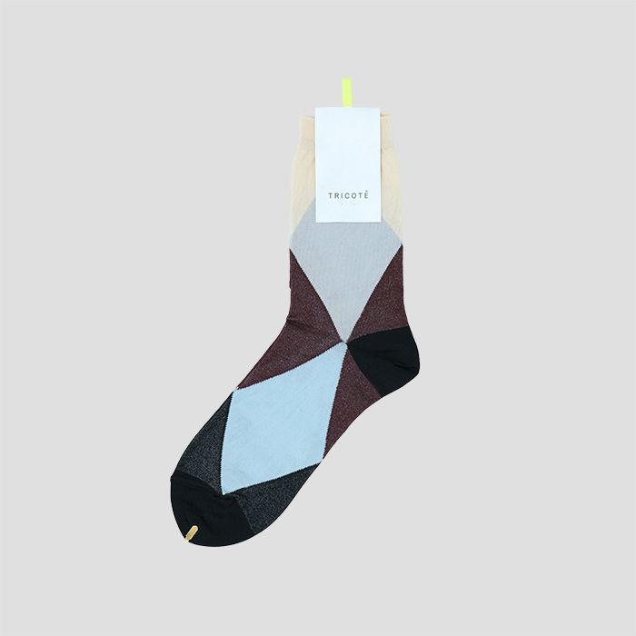 TRICOTEigRejARGYLE MAMA SOCKS / A[KC}}\bNX L.BLUE