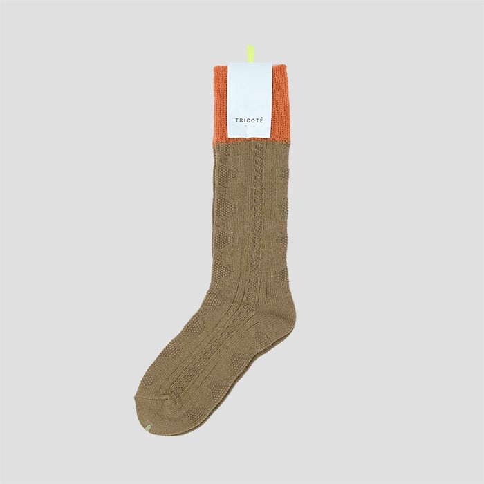 トリコテ 靴下 レディース TRICOTE（トリコテ）CABLE SOCKS / ケーブルソックス BEIGE