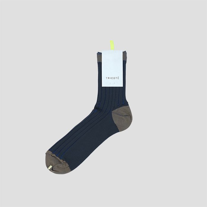 TRICOTEigRejSEE-THROUGH RIB SOCKS / V[X[u\bNX BEIGE