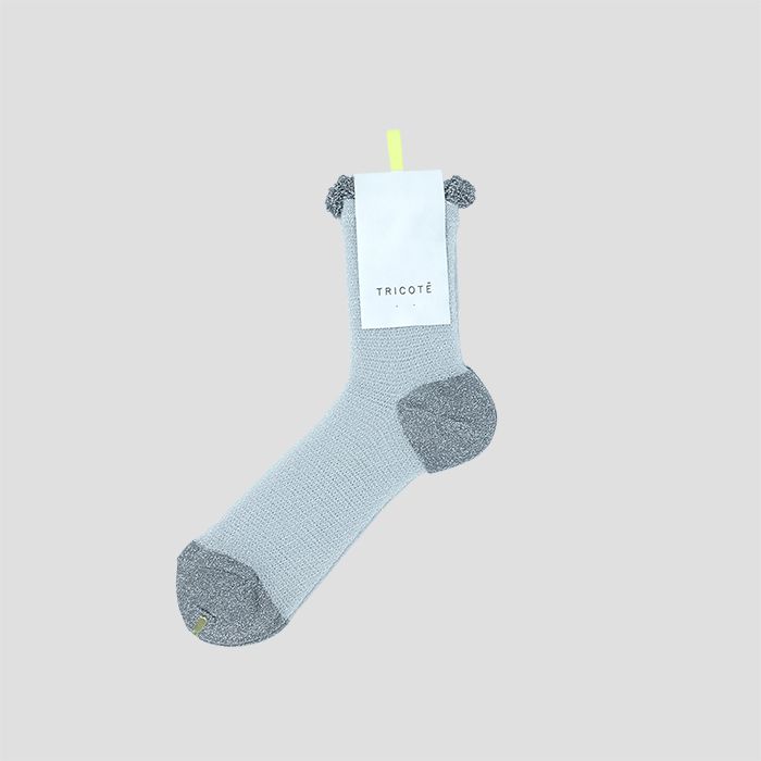 TRICOTEigRejSHEER BUMPY SOCKS / VA[os\bNX WHITE