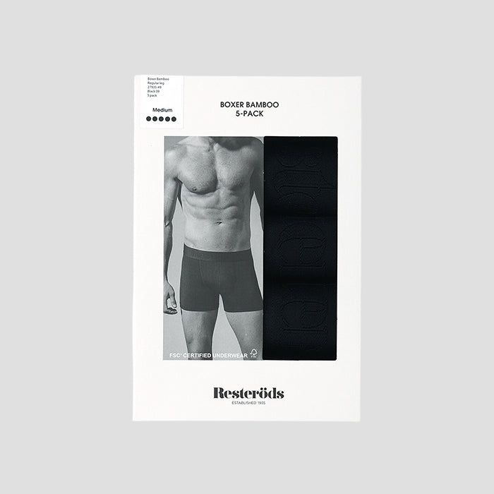 ResterodsiXebYj[REGULAR LEG] BOXER BAMBOO 5P BLACK