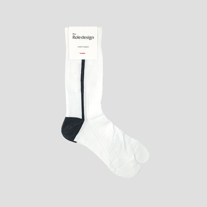 The Role design（ザ・ロールデザイン）SIDE LINE SOCKS MENS WHITE