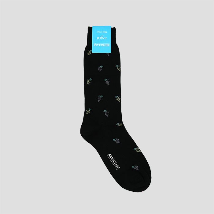 BRESCIANIiubVA[jjUNICA COLLECTION SOCKS GRAPE BLACK