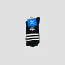 adidas（アディダス）adidas Originals MID CUT CRW SCK ミッドカット クルーソックス 3PACK BLACK