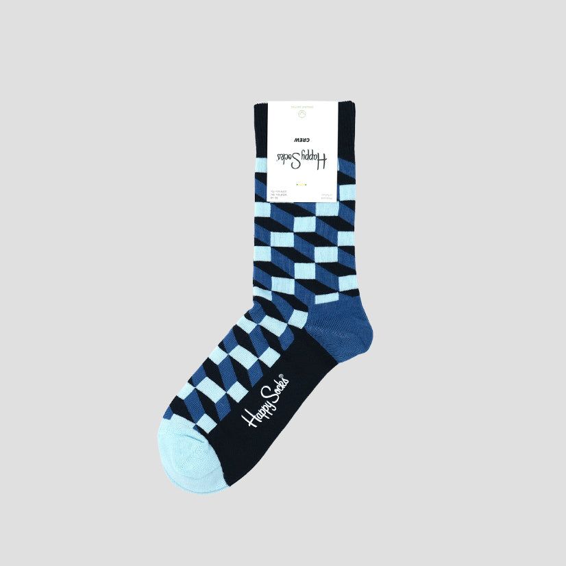 ハッピーソックス 靴下 レディース Happy Socks（ハッピーソックス）Filled Optic Sock BLUE
