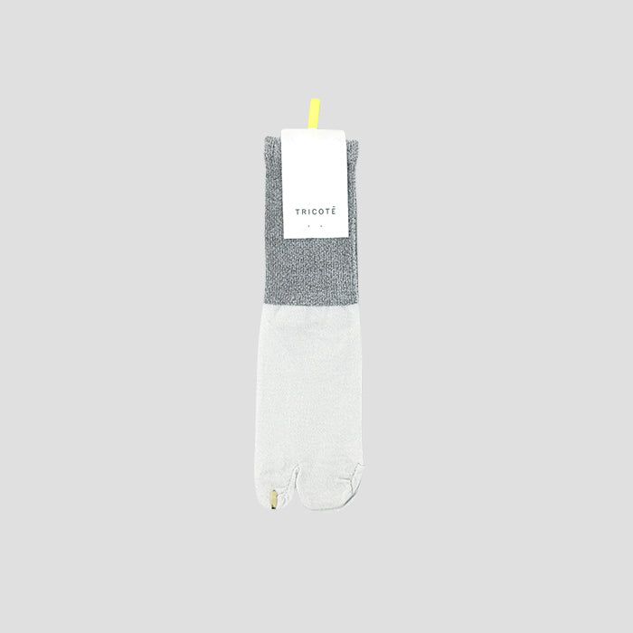 TRICOTEigRejVELOR LAME TABI SOCKS / xA^r\bNX L.GRAY