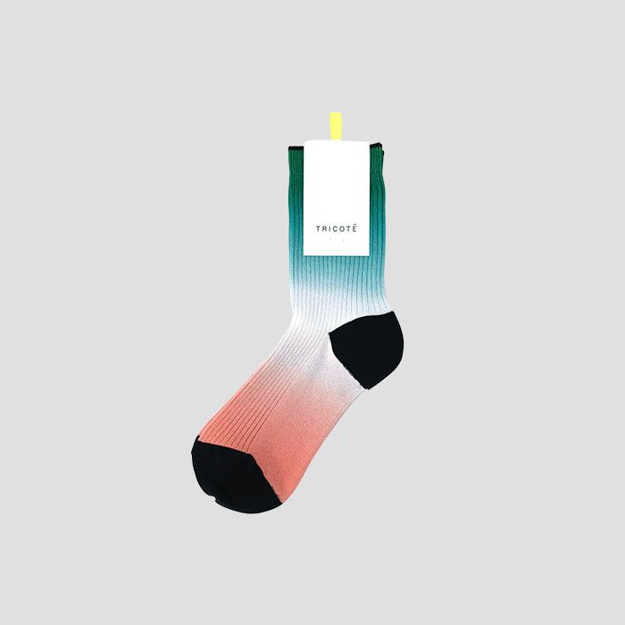 トリコテ 靴下 レディース TRICOTE（トリコテ）GRADATION LINK SOCKS / グラデーションリンクソックス GREEN