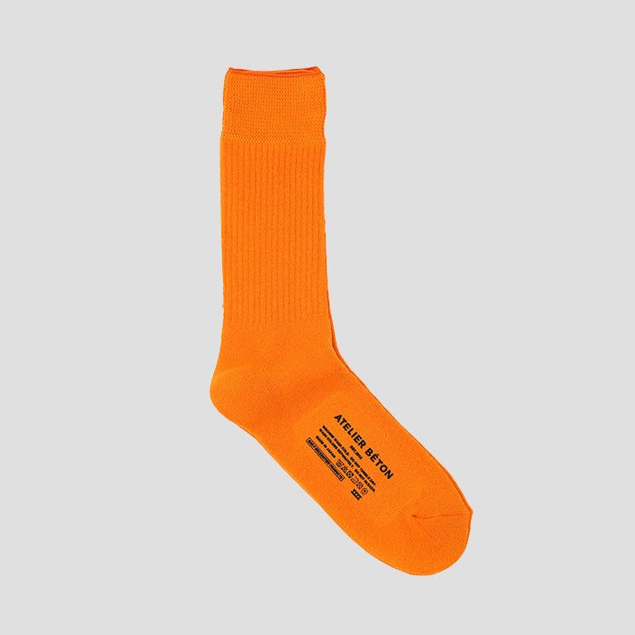 ATELIER BTONiAgGxgjCOMFORT RIB PILE SOCKS ORANGE