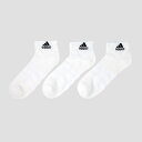 adidas(アディダス)クッション アンクル ソックス 3PACK WHITE(4)