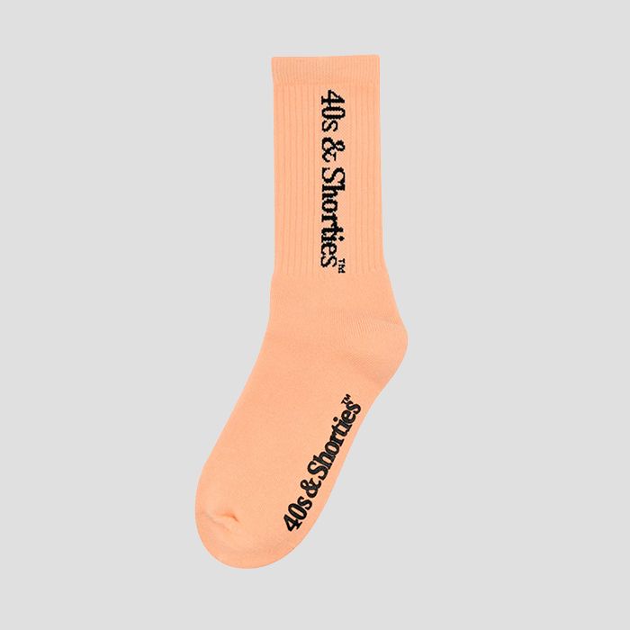 40s & ShortiesitH[eB[Y Ah V[eB[YjLARGE TEXT LOGO SOCKS PEACH