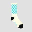 RUTSUBO(坩堝)CHECKER SOCKS WHITE/SKY
