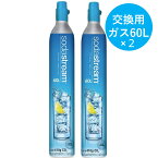 【同時交換】ソーダストリーム ガスシリンダー 60L (交換用) 2本セット