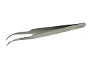 ドイツ・ピンセット・J型 ギザ無し・先曲がり(鶴首) 全長:125mm/全幅10mm TWEEZERS Made in Germany