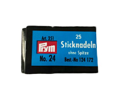 プリム　ドイツ　Prym　刺繍針（先なし）No.24（0.8mmx37mm）25本入刺繍　針 　縫い針　タペストリー　..