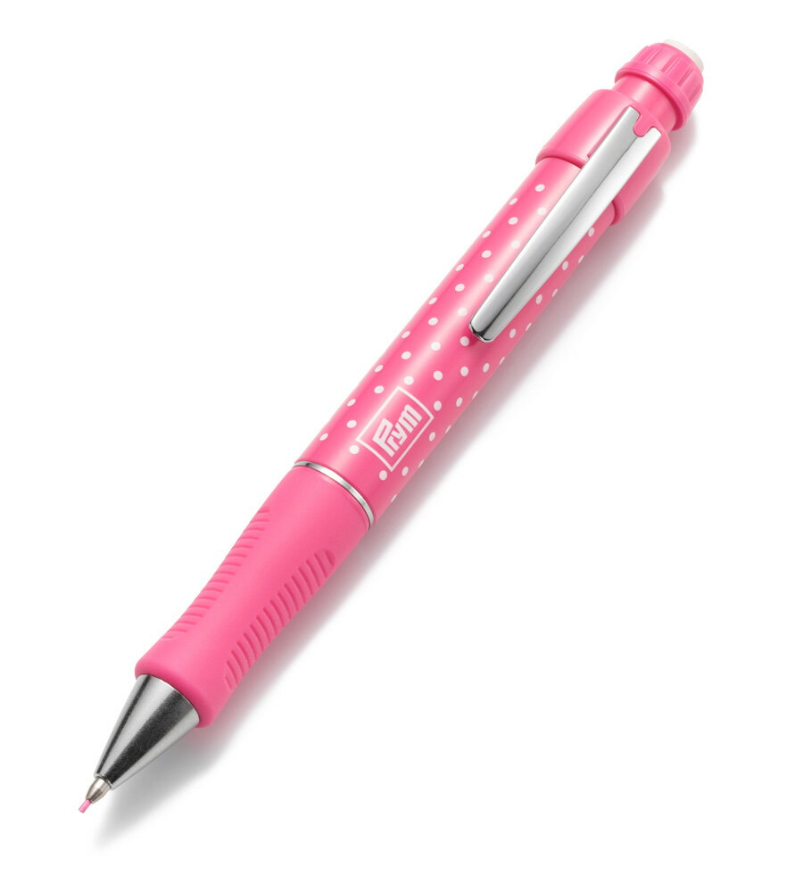 《Prym》プリム Prym Loveピンクカラー！布用水性シャープチャコ0.9 本体（シャープペンシル式）（ピンク芯φ0.9mm1本入）610 850手芸 裁縫 洋裁 可愛い おしゃれ