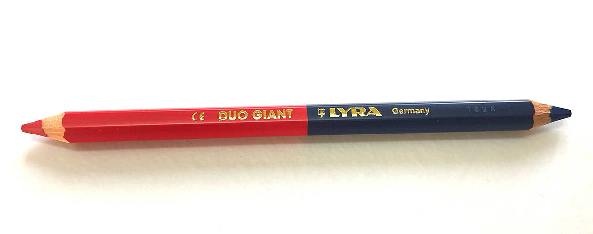 《LYRA》リラ　DUO GIANT デュオ ジャイアント　太芯　六角軸 hexagonal pencil　Blue Red 赤 青　2930101　本体12mmφ　芯6.25mmφ