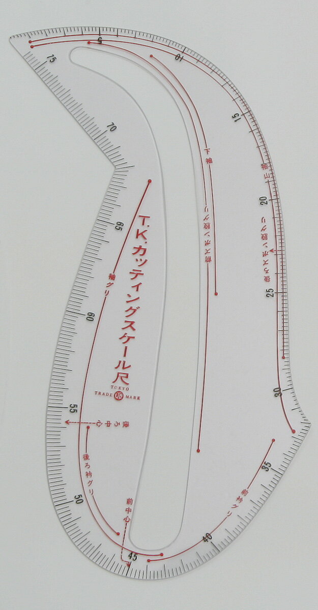 カッティングスケール透明KAWAGUCHI　カワグチ　手芸　縫製　ハンドメイド