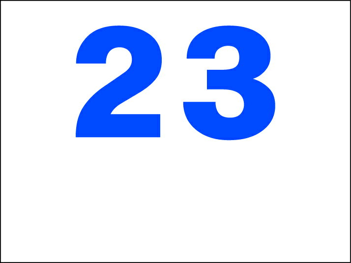 シンプルMサイズ看板 「番号票23（余白付）」駐車場 屋外可