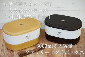 【ARBRE アーブル ファミリーランチボックス】運動会 アウトドア 大容量お弁当箱 2段 日本製 ピクニック お花見 ファミリーサイズランチBOX【正和】【SOERU-ソエル-】