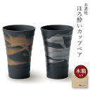 『GW限定SALEクーポン』ペアセット【金銀流し ほろ酔いカップペア(木箱入)】タンブラー ギフト箱入り 美濃焼き 陶器 日本製 おしゃれ 和柄 和食器【アワサ...